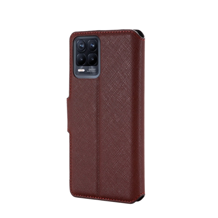 For OPPO Realme 8 / 8 Pro MUXMA MX115 Cross Texture Oil Edge Flip Leather Phone Case