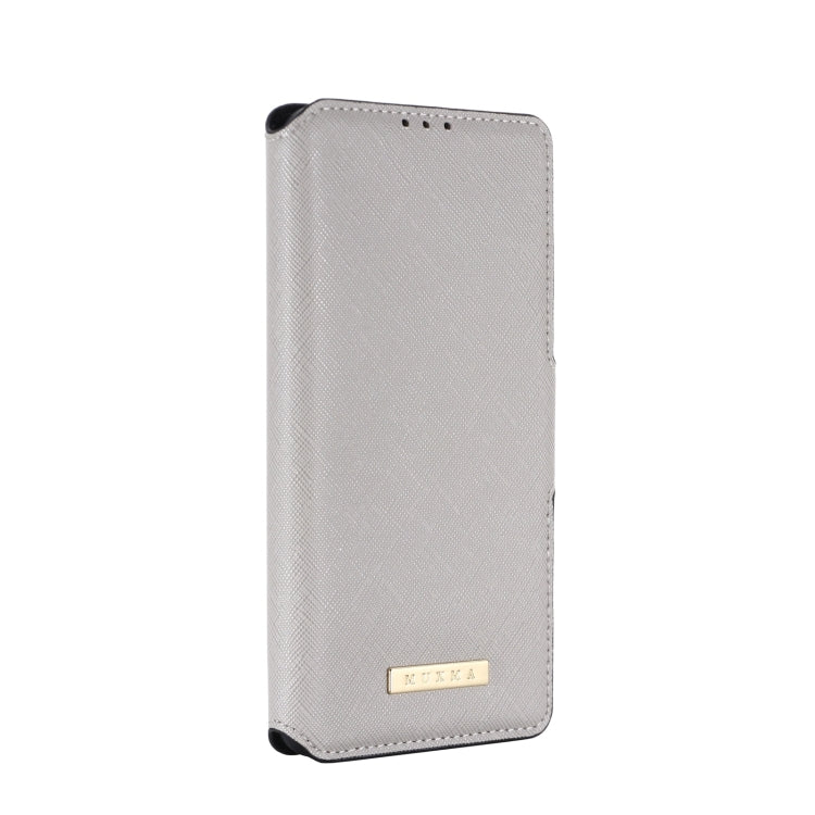 For OPPO Realme 8 / 8 Pro MUXMA MX115 Cross Texture Oil Edge Flip Leather Phone Case