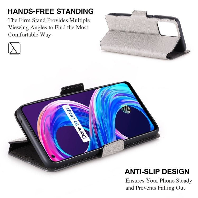 For OPPO Realme 8 / 8 Pro MUXMA MX115 Cross Texture Oil Edge Flip Leather Phone Case