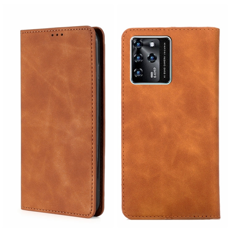 For ZTE Blade V30 Skin Feel Magnetic Flip Leather Phone Case