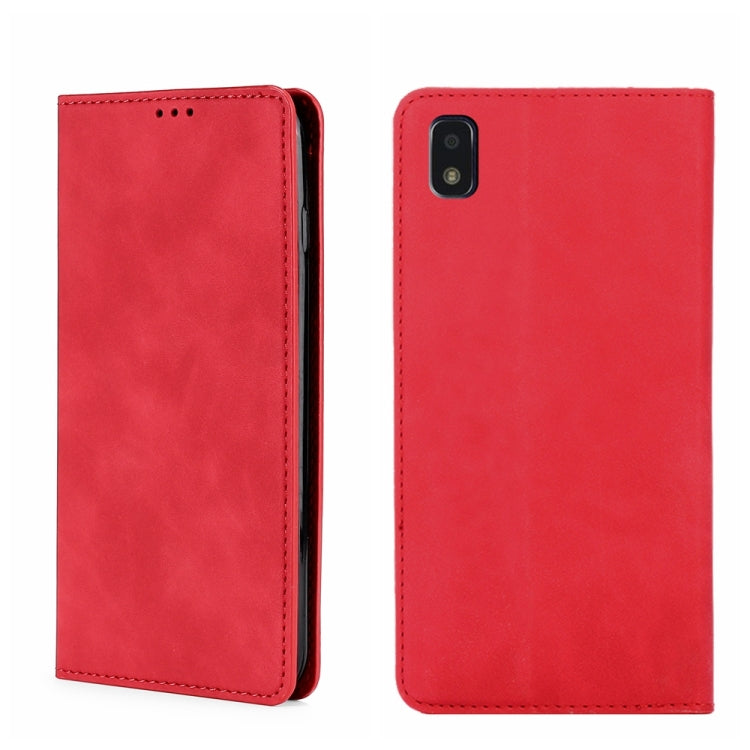 For ZTE Blade L210 Skin Feel Magnetic Flip Leather Phone Case
