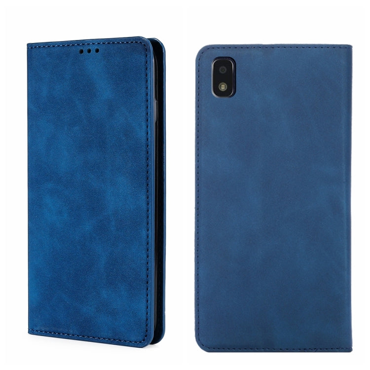For ZTE Blade L210 Skin Feel Magnetic Flip Leather Phone Case