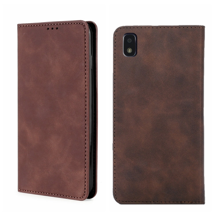 For ZTE Blade L210 Skin Feel Magnetic Flip Leather Phone Case