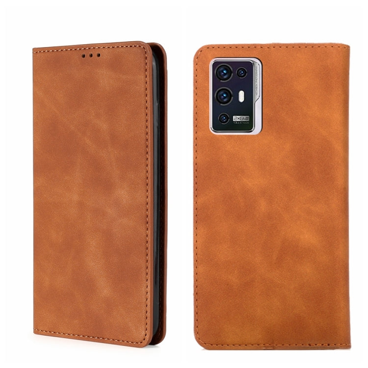 For ZTE Axon 30 Pro 5G Skin Feel Magnetic Flip Leather Phone Case