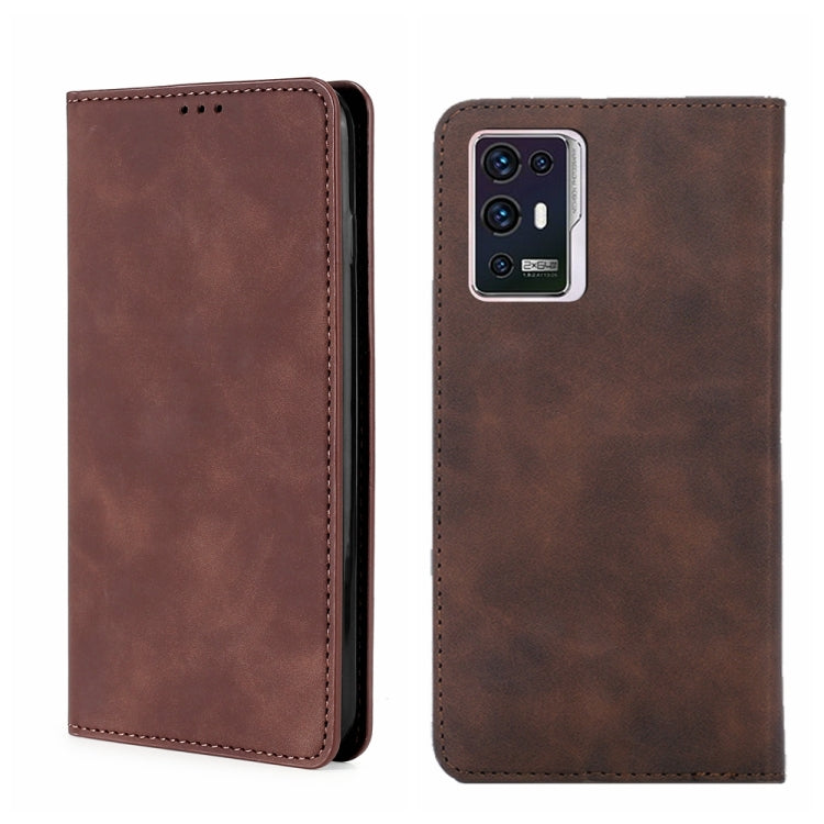 For ZTE Axon 30 Pro 5G Skin Feel Magnetic Flip Leather Phone Case
