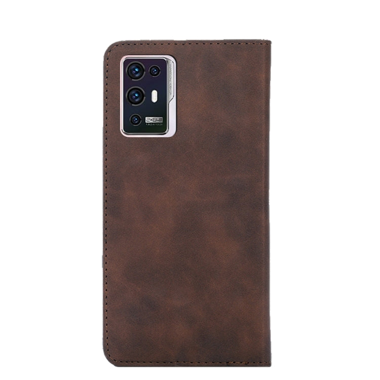 For ZTE Axon 30 Pro 5G Skin Feel Magnetic Flip Leather Phone Case