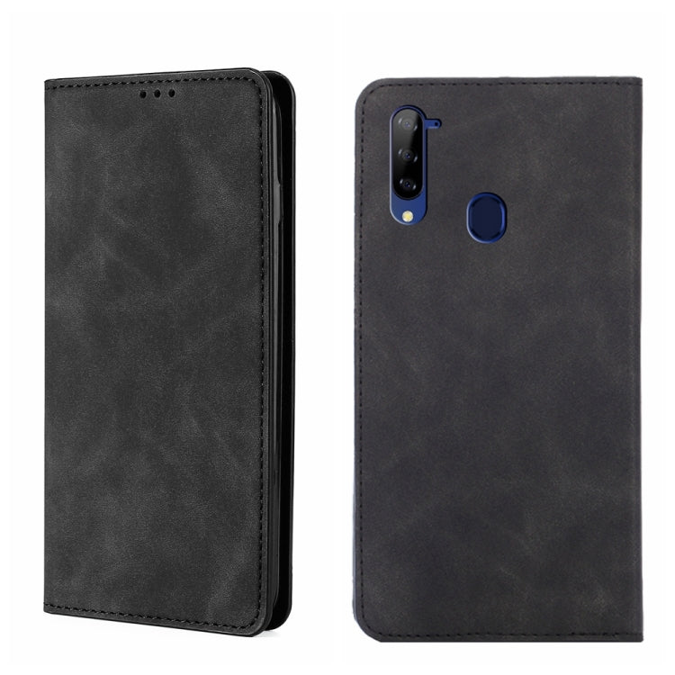 For ZTE Libero 5G Skin Feel Magnetic Flip Leather Phone Case