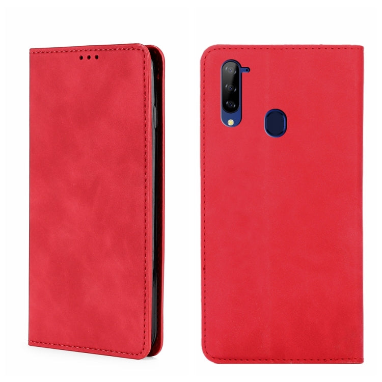 For ZTE Libero 5G Skin Feel Magnetic Flip Leather Phone Case