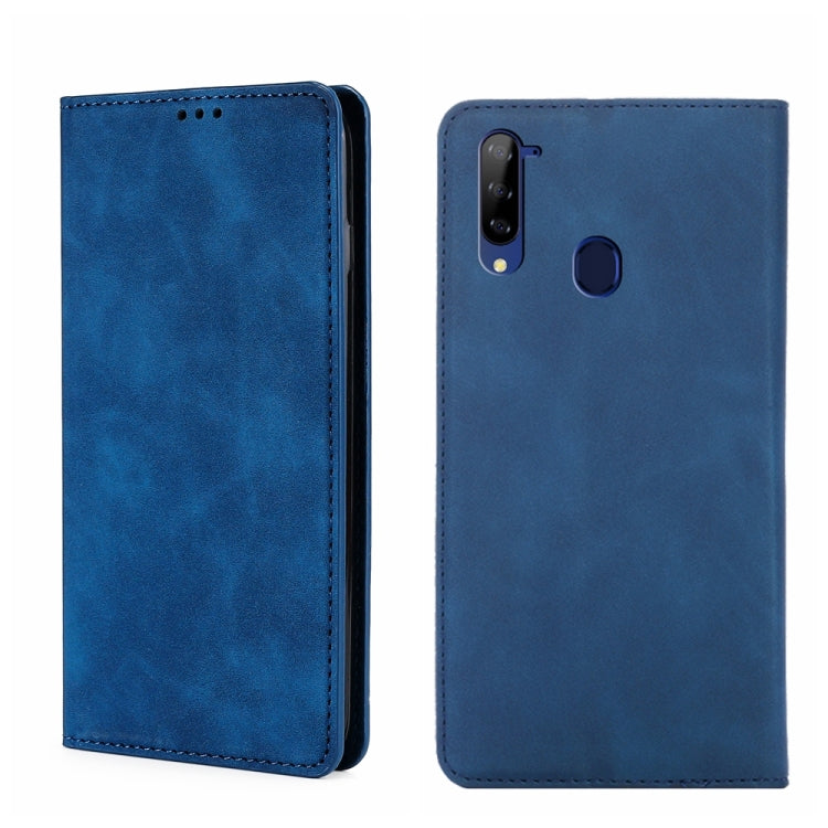 For ZTE Libero 5G Skin Feel Magnetic Flip Leather Phone Case
