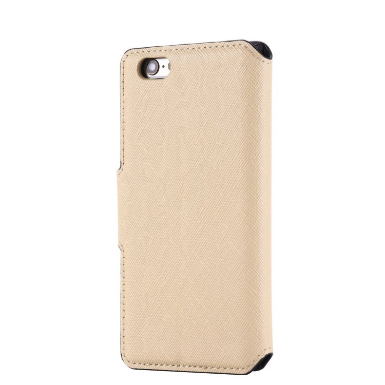 MUXMA MX115 Cross Texture Oil Edge Flip Leather Phone Case For iPhone 6s / 6