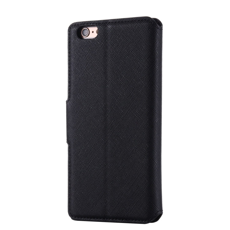 MUXMA MX115 Cross Texture Oil Edge Flip Leather Phone Case For iPhone 6s Plus / 6 Plus