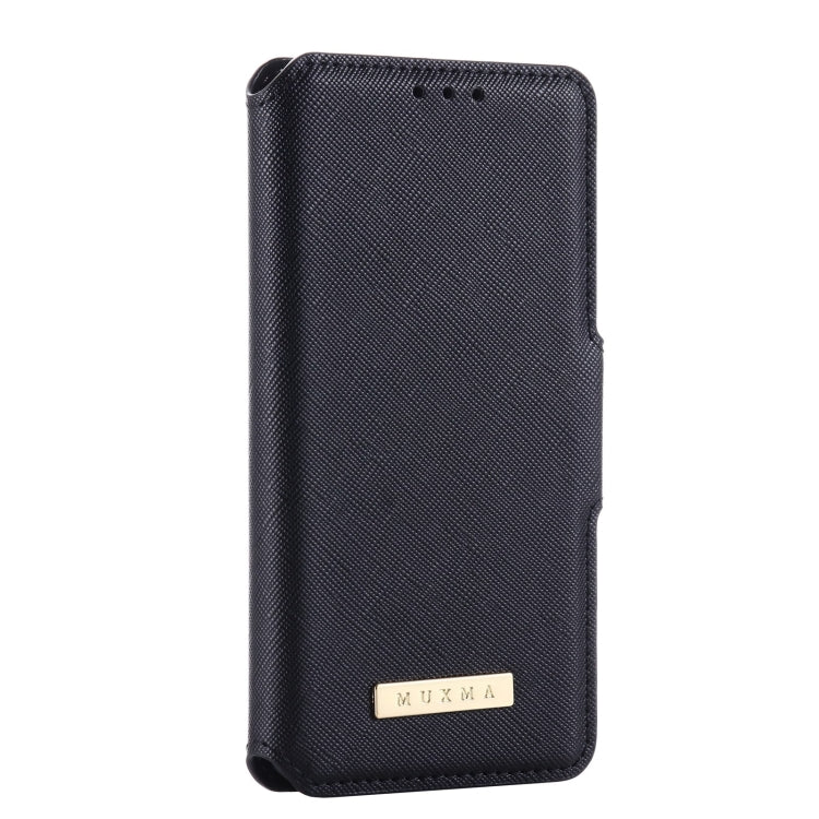 For iPhone SE 2022 / SE 2020 / 8 / 7 MUXMA MX115 Cross Texture Oil Edge Flip Leather Phone Case