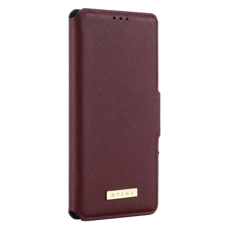 MUXMA MX115 Cross Texture Oil Edge Flip Leather Phone Case For iPhone 8 Plus / 7 Plus