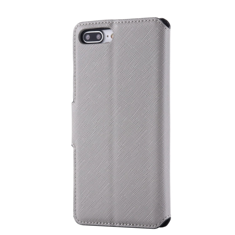 MUXMA MX115 Cross Texture Oil Edge Flip Leather Phone Case For iPhone 8 Plus / 7 Plus