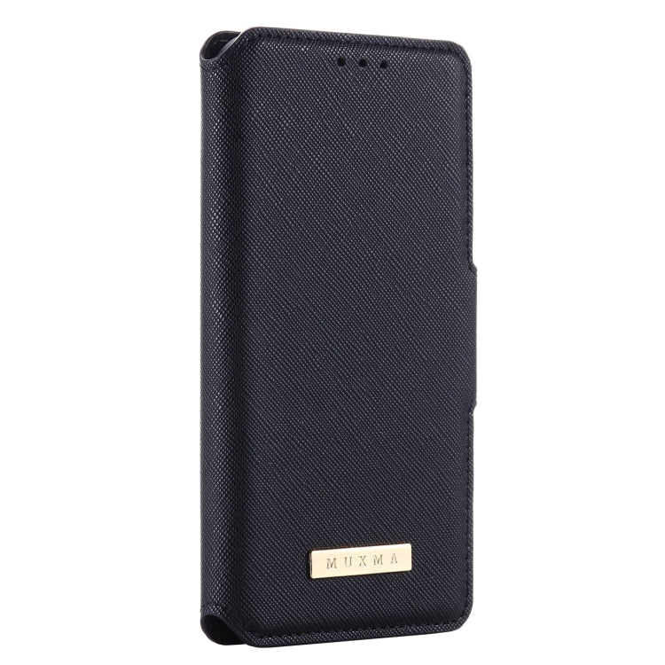 For iPhone 11 Pro MUXMA MX115 Cross Texture Oil Edge Flip Leather Phone Case