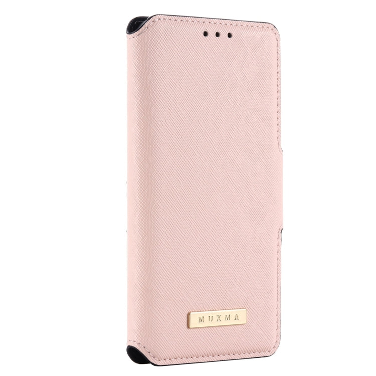 For iPhone 11 Pro MUXMA MX115 Cross Texture Oil Edge Flip Leather Phone Case