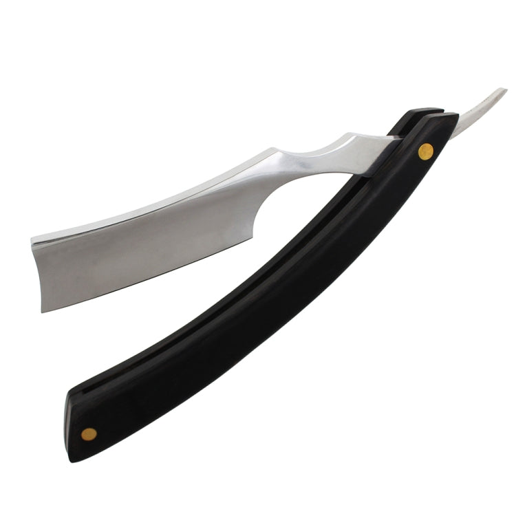 Z-19 Retro Classic Stainless Steel Straight Edge Razor Folding Manual Shaving Shaver Beard Cutter with Black Wood Handle(White Blade)