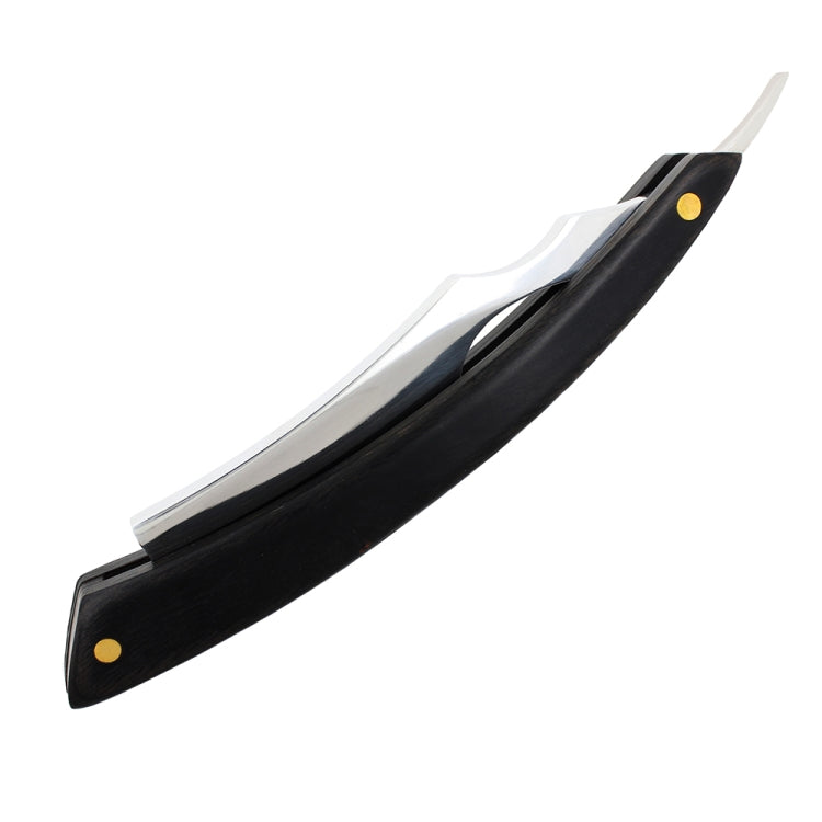 Z-19 Retro Classic Stainless Steel Straight Edge Razor Folding Manual Shaving Shaver Beard Cutter with Black Wood Handle(White Blade)