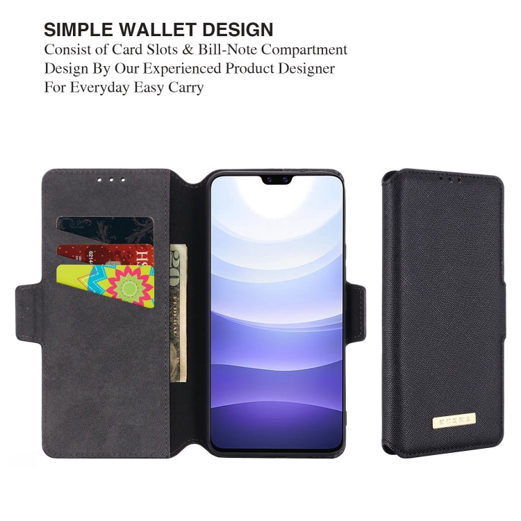 For vivo S9 MUXMA MX115 Cross Texture Oil Edge Flip Leather Phone Case