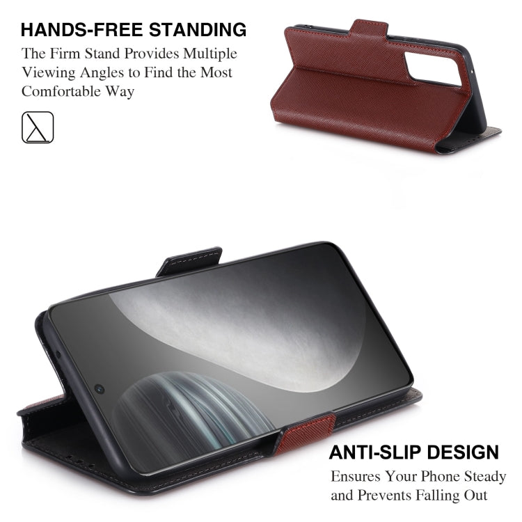 For vivo X60 5G MUXMA MX115 Cross Texture Oil Edge Flip Leather Phone Case