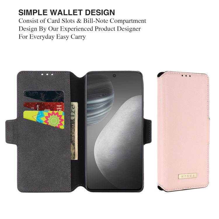 For vivo X60 5G MUXMA MX115 Cross Texture Oil Edge Flip Leather Phone Case