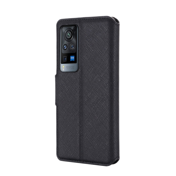 For vivo X60 Pro 5G MUXMA MX115 Cross Texture Oil Edge Flip Leather Phone Case