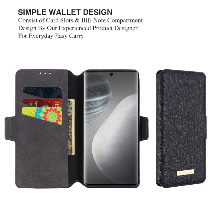 For vivo X60 Pro 5G MUXMA MX115 Cross Texture Oil Edge Flip Leather Phone Case