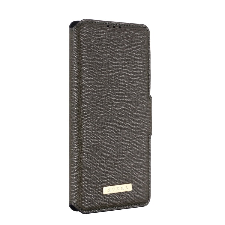 For vivo X60 Pro 5G MUXMA MX115 Cross Texture Oil Edge Flip Leather Phone Case