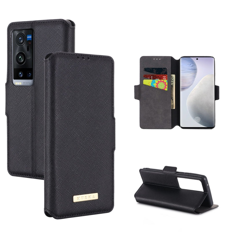 For vivo X60 Pro+ 5G MUXMA MX115 Cross Texture Oil Edge Flip Leather Phone Case