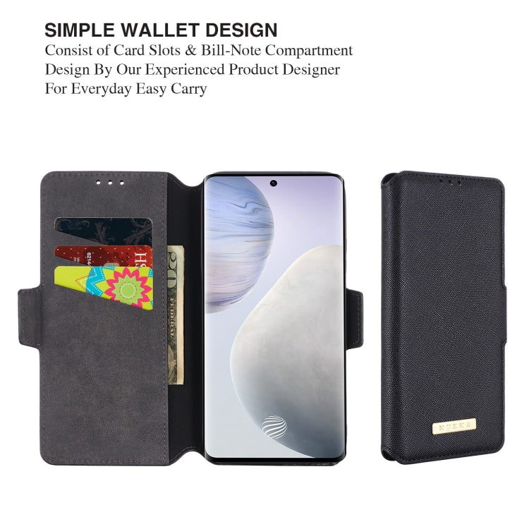 For vivo X60 Pro+ 5G MUXMA MX115 Cross Texture Oil Edge Flip Leather Phone Case