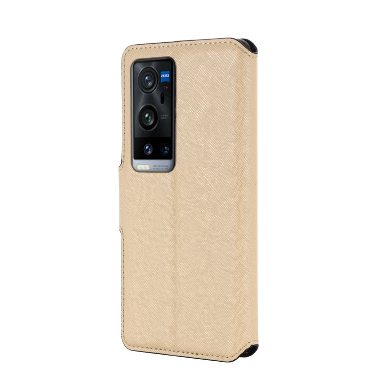 For vivo X60 Pro+ 5G MUXMA MX115 Cross Texture Oil Edge Flip Leather Phone Case