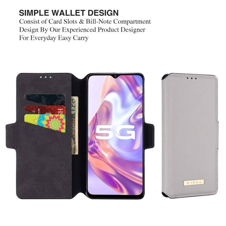 For vivo Y31s / Y52s / iQOO U3 5G MUXMA MX115 Cross Texture Oil Edge Flip Leather Phone Case