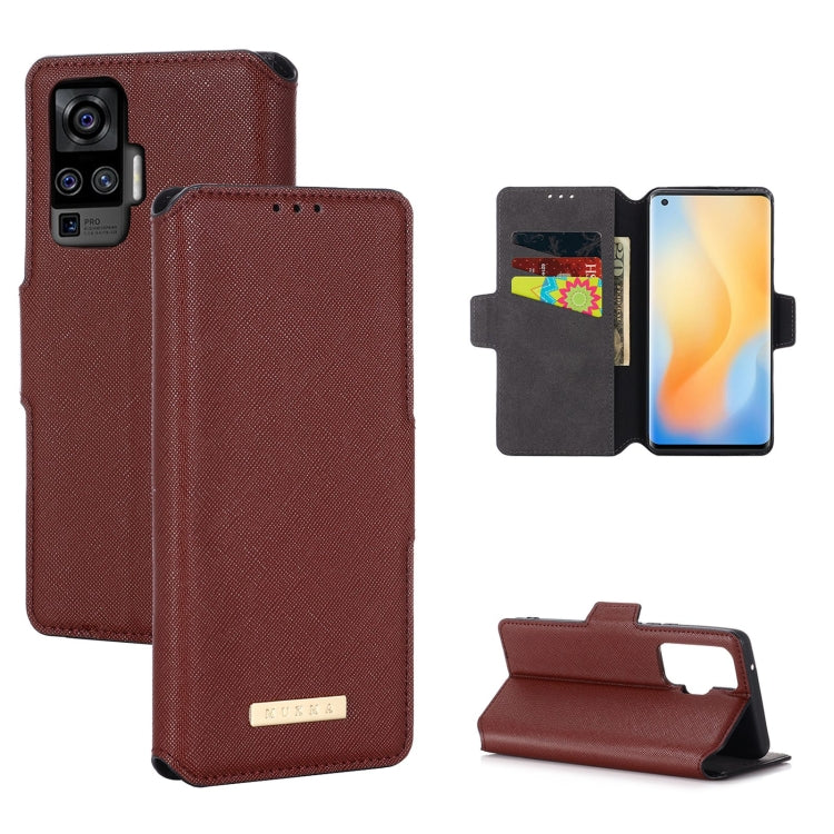 For vivo X50 5G / X50 Pro MUXMA MX115 Cross Texture Oil Edge Flip Leather Phone Case