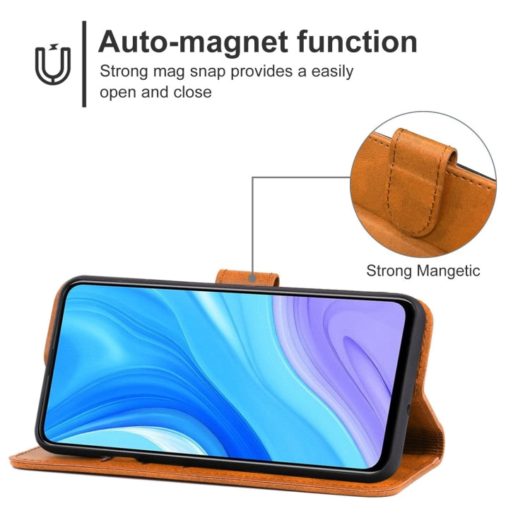 For Huawei Enjoy 10 Plus Leather Phone Case