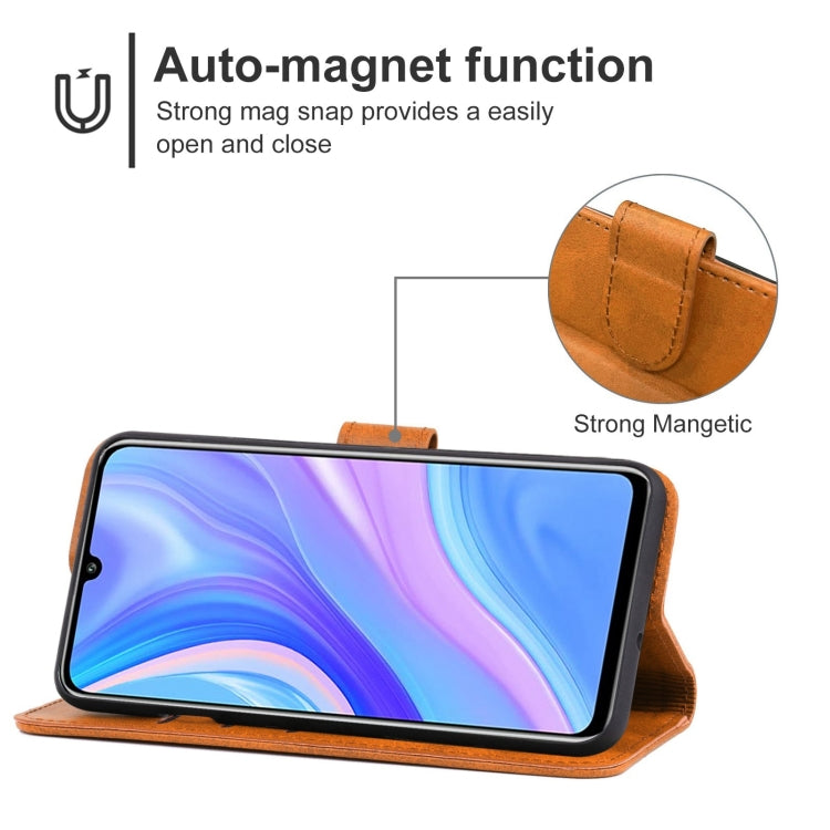 For Huawei Enjoy 10s Leather Phone Case