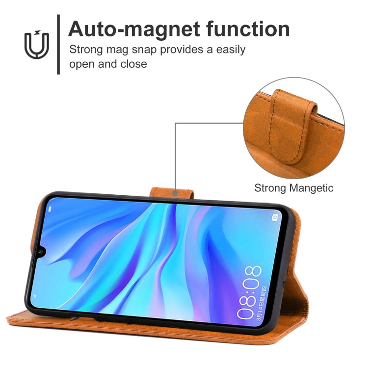 For Huawei nova 4e Leather Phone Case