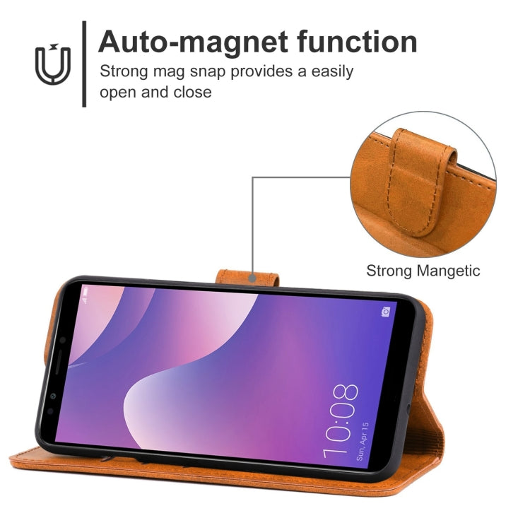 For Huawei Y7 2018 Leather Phone Case