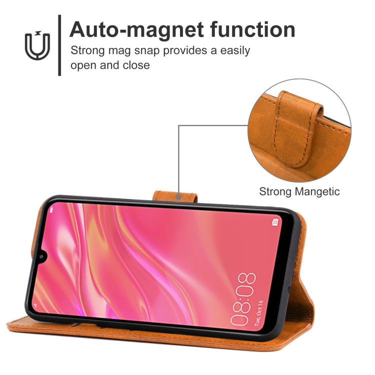 For Huawei Y7 2019 Leather Phone Case