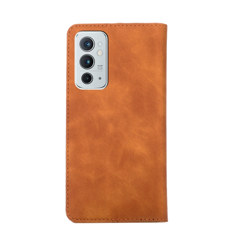 For OnePlus 9RT 5G Skin Feel Magnetic Horizontal Flip Leather Phone Case