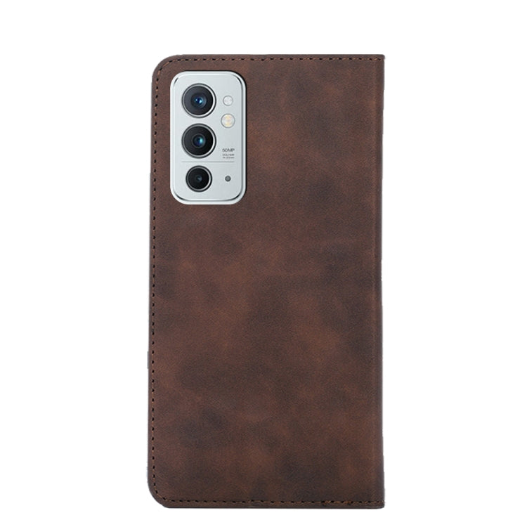 For OnePlus 9RT 5G Skin Feel Magnetic Horizontal Flip Leather Phone Case