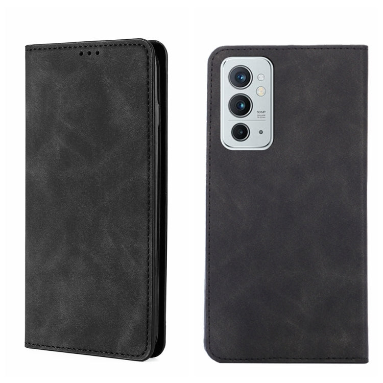 For OnePlus 9RT 5G Skin Feel Magnetic Horizontal Flip Leather Phone Case