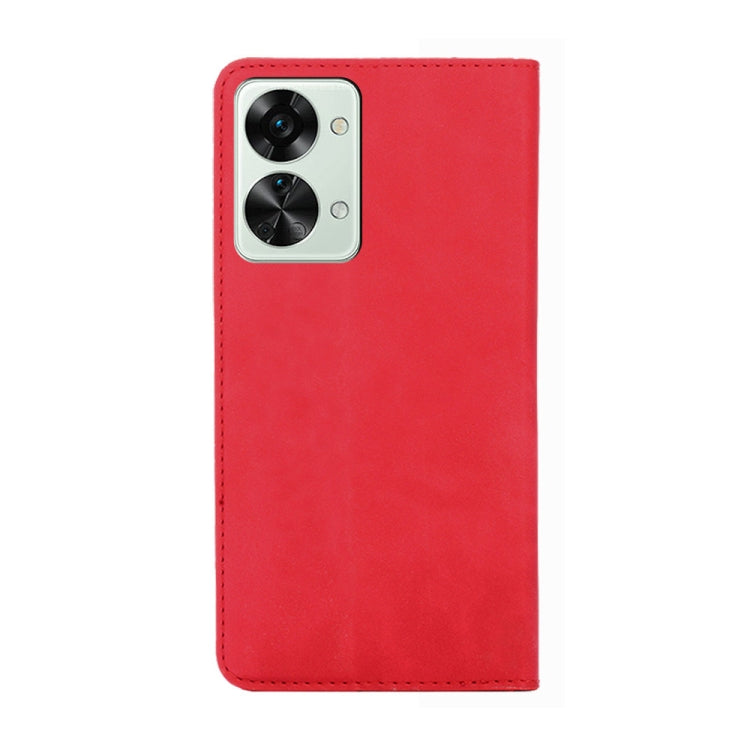 For OnePlus Nord 2T Skin Feel Magnetic Horizontal Flip Leather Phone Case