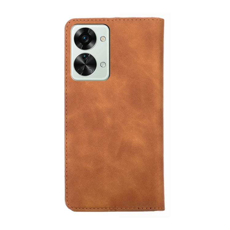 For OnePlus Nord 2T Skin Feel Magnetic Horizontal Flip Leather Phone Case