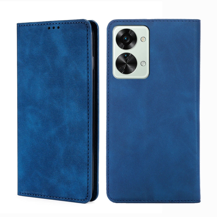 For OnePlus Nord 2T Skin Feel Magnetic Horizontal Flip Leather Phone Case