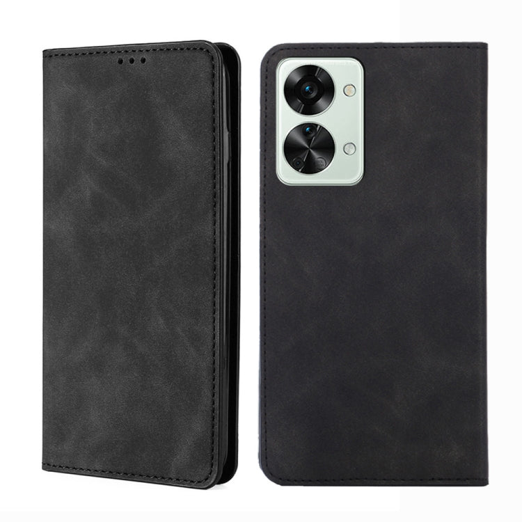 For OnePlus Nord 2T Skin Feel Magnetic Horizontal Flip Leather Phone Case