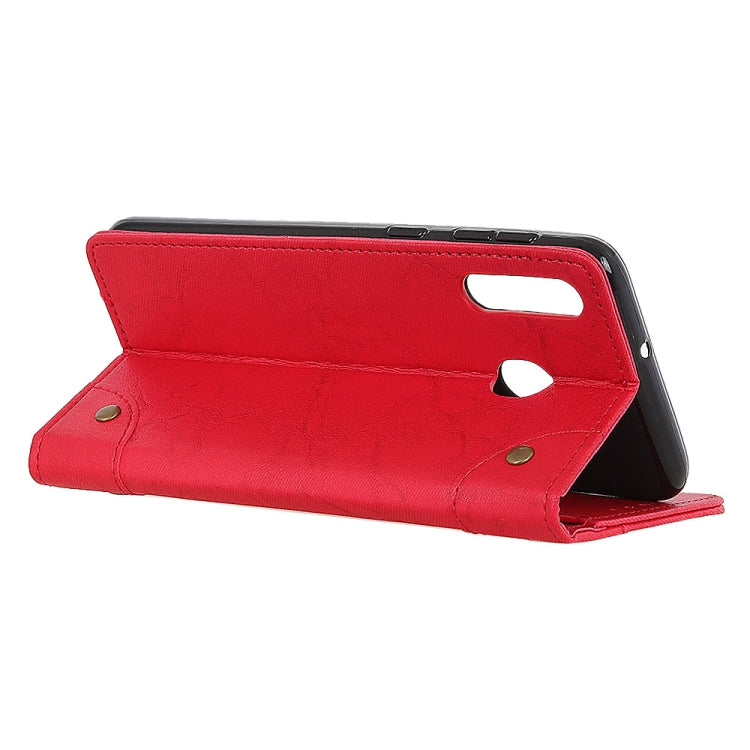 For Galaxy A70e Copper Buckle Retro Crazy Horse Texture Horizontal Flip Leather Case with Holder & Card Slots & Wallet