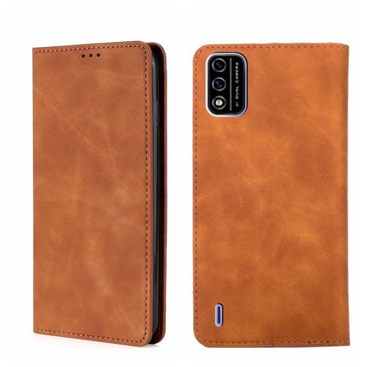 For Itel A48 Skin Feel Magnetic Horizontal Flip Leather Phone Case