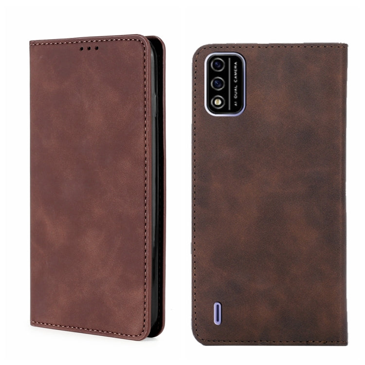 For Itel A48 Skin Feel Magnetic Horizontal Flip Leather Phone Case