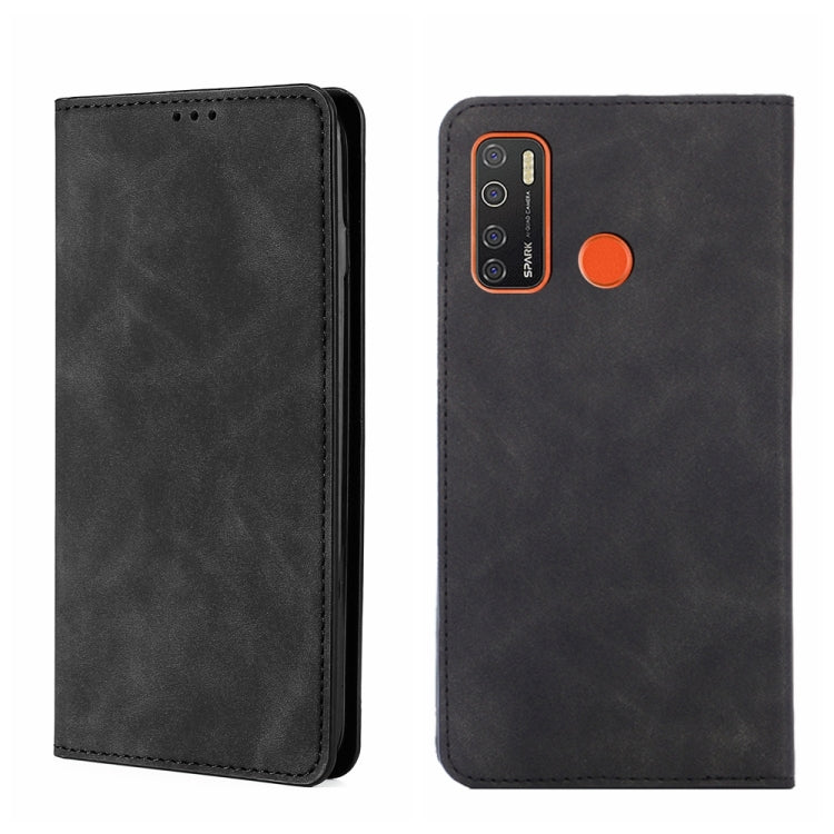 For Tecno Camon 15/Camon 15 Air Skin Feel Magnetic Horizontal Flip Leather Phone Case