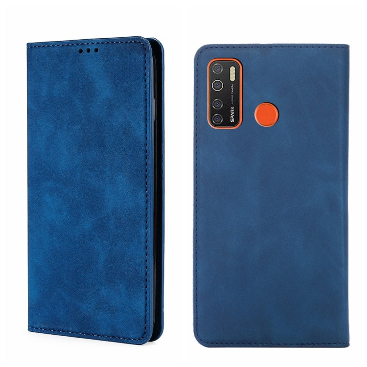 For Tecno Camon 15/Camon 15 Air Skin Feel Magnetic Horizontal Flip Leather Phone Case